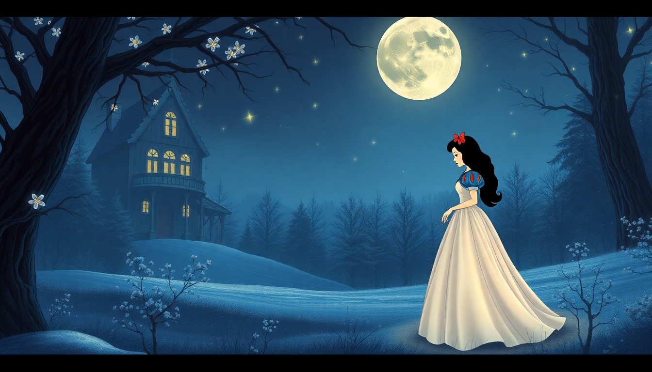 Snow White fairy tale and audiobook cover